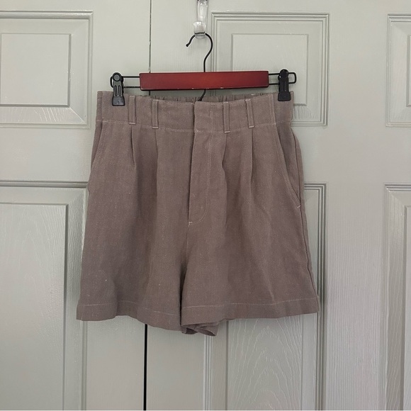 Z Supply High Waist Shorts - Olive - Picture 2 of 4
